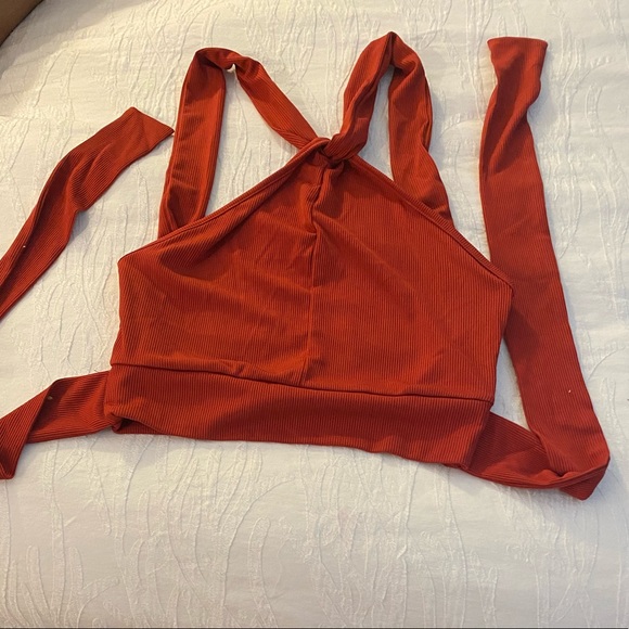 Brand new Halter cris cross neck toe open back with Tie back around neck - Picture 4 of 5